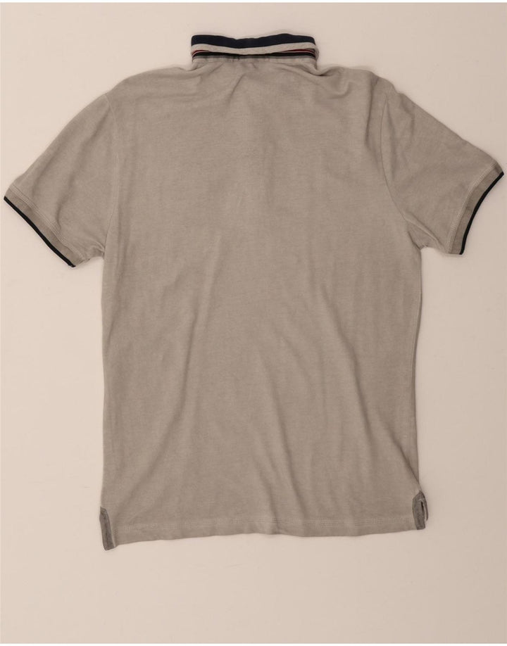 BLAUER Mens Graphic Polo Shirt Medium Grey Cotton Vintage Blauer and Second-Hand Blauer from Messina Hembry 