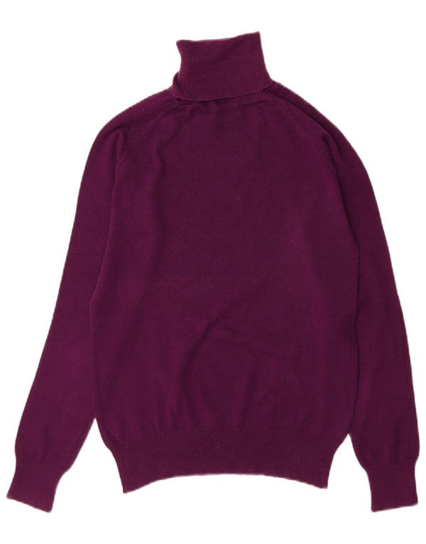 Pulover cu gât rulat Zara pentru femei UK 14 Bumbac mov mare