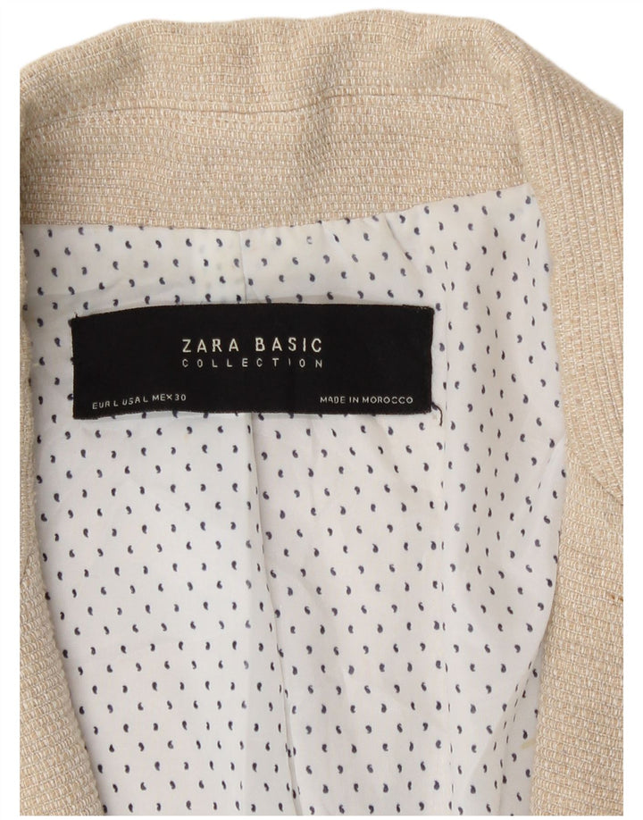 Jachetă Blazer deschisă pentru femei Zara UK 16, mare, alb