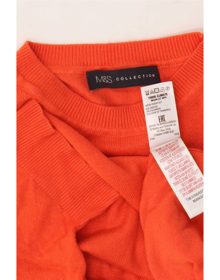 Pulover pentru femei Marks & Spencer cu decolteu rotund portocaliu mediu UK 12