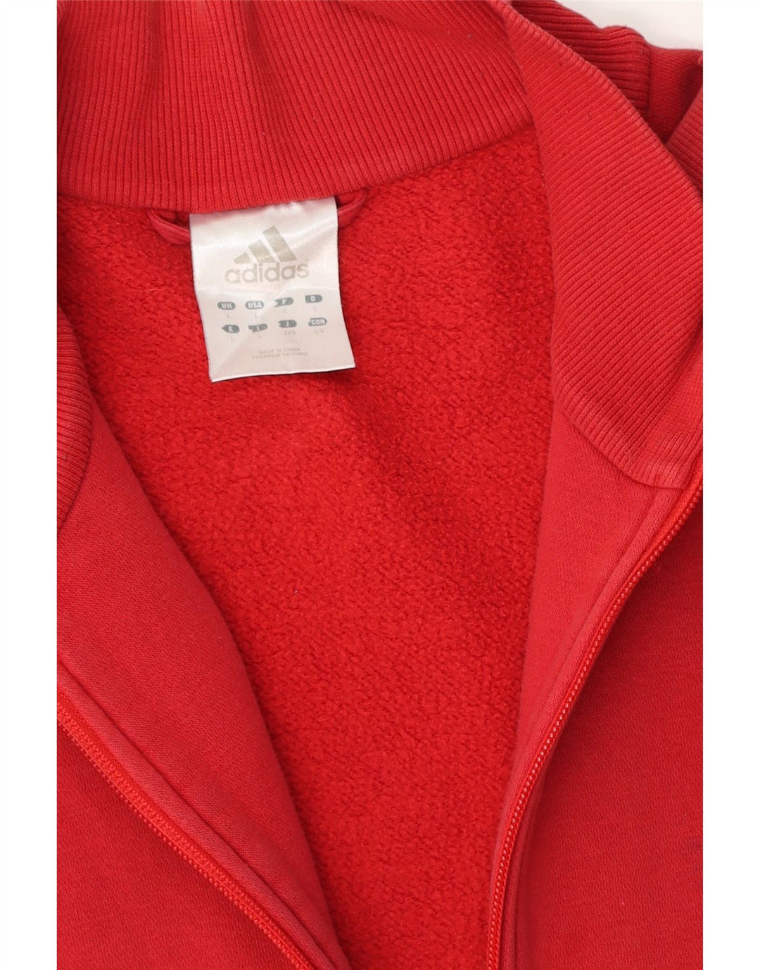 ADIDAS Mens Graphic Tracksuit Top Jacket Large Red Cotton Vintage Adidas and Second-Hand Adidas from Messina Hembry 