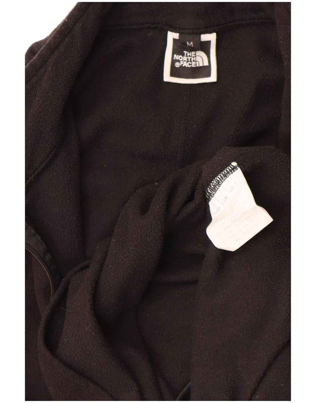 Pulover din lână The North Face pentru femei, cu fermoar și gât, UK 14 Poliester mediu negru