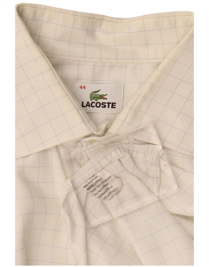 Cămașă pentru bărbați Lacoste Mărimea 44 XL Bumbac cu carouri albe