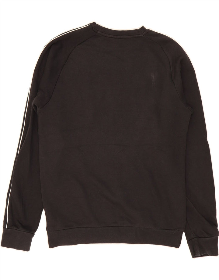 ADIDAS Mens Sweatshirt Jumper Small Black Cotton Vintage Adidas and Second-Hand Adidas from Messina Hembry 