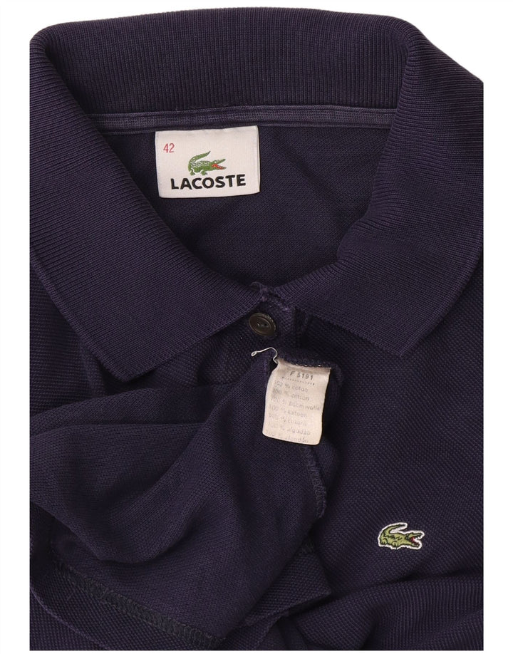 Tricou polo Lacoste pentru femei Mărimea 42 mare, bumbac bleumarin