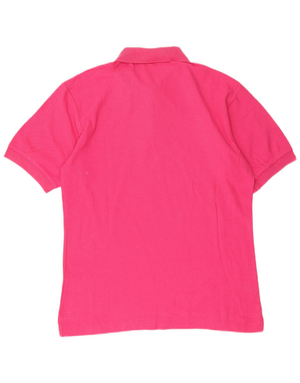 Fila Mens Polo Shirt IT 48 Medium Pink Cotton