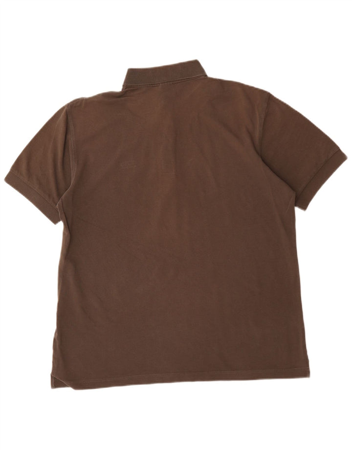 Tricou polo pentru bărbați Hugo Boss, bumbac maro mediu