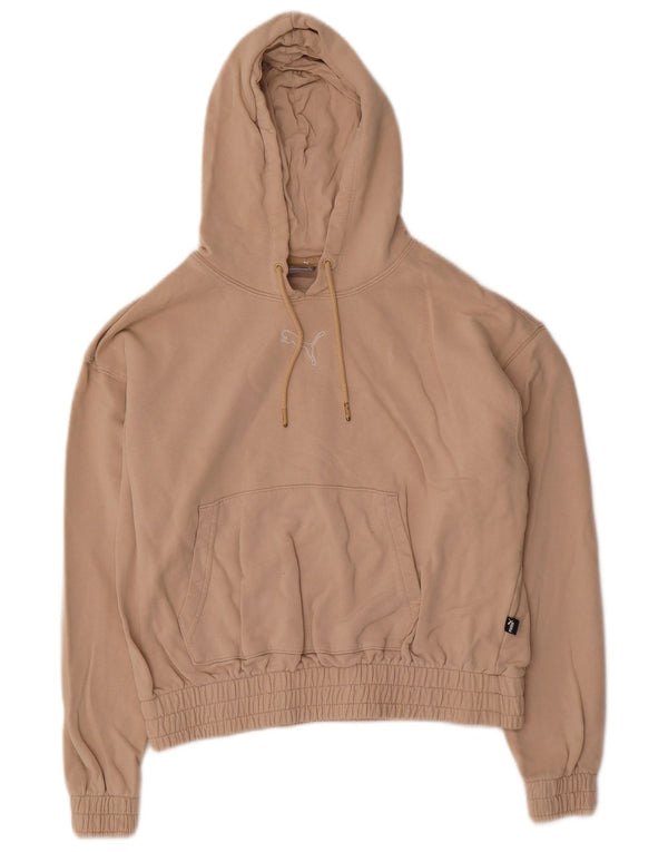 Jumper Puma Crop Oversized Hoodie pentru femei UK 10 Small Beige