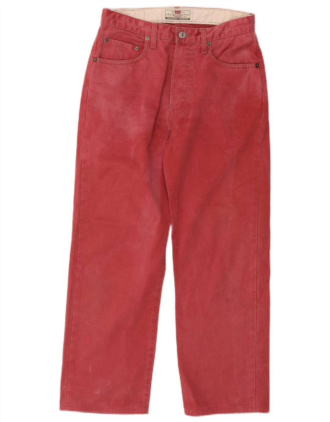 Blugi drepti pentru bărbați Levi's 401 W31 L26 bumbac roșu