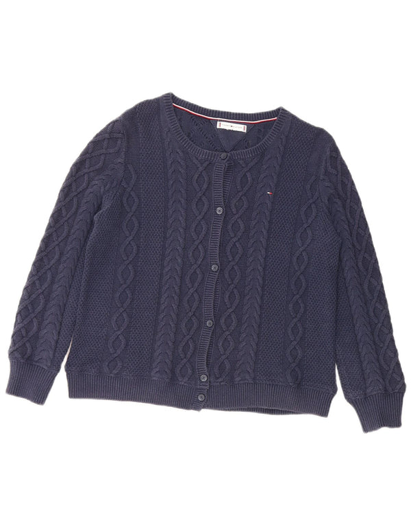 Pulover cardigan pentru femei TOMMY HILFIGER UK 14 Medium Bleumarin