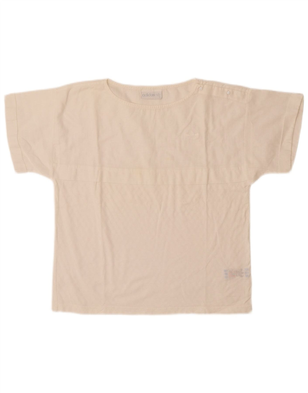 Adidas Womens T-Shirt Top EU 40 Medium White Cotton