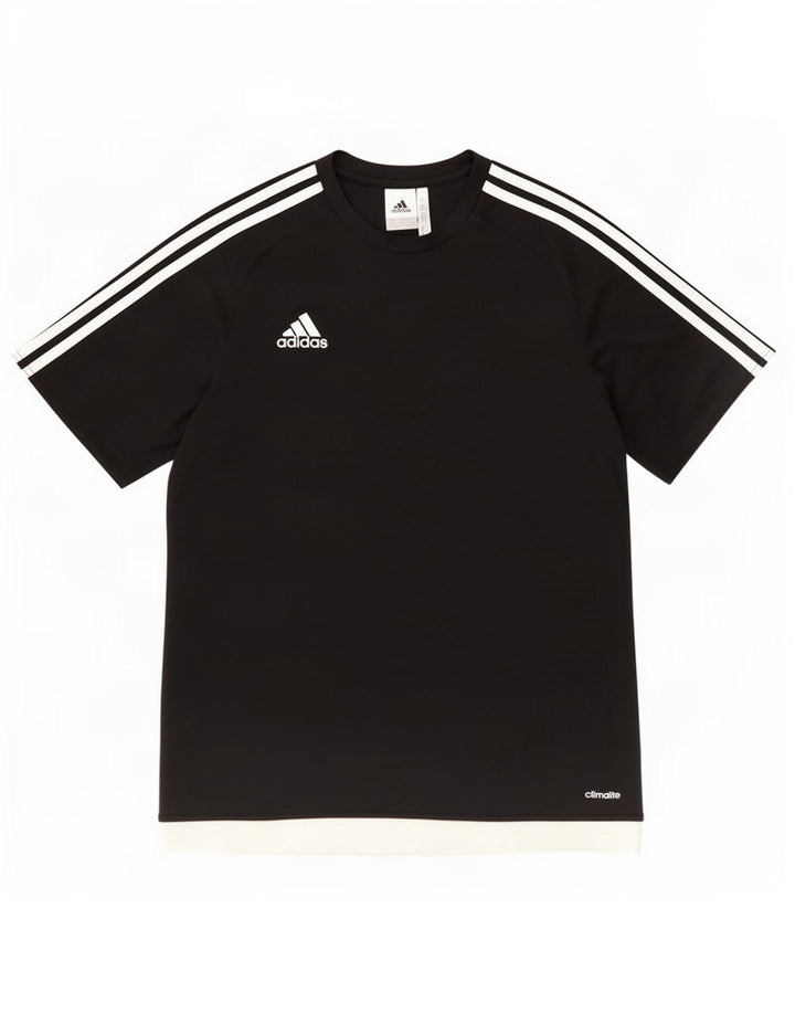 Tricou Adidas Climalite pentru bărbați Top mare, negru, poliester color bloc