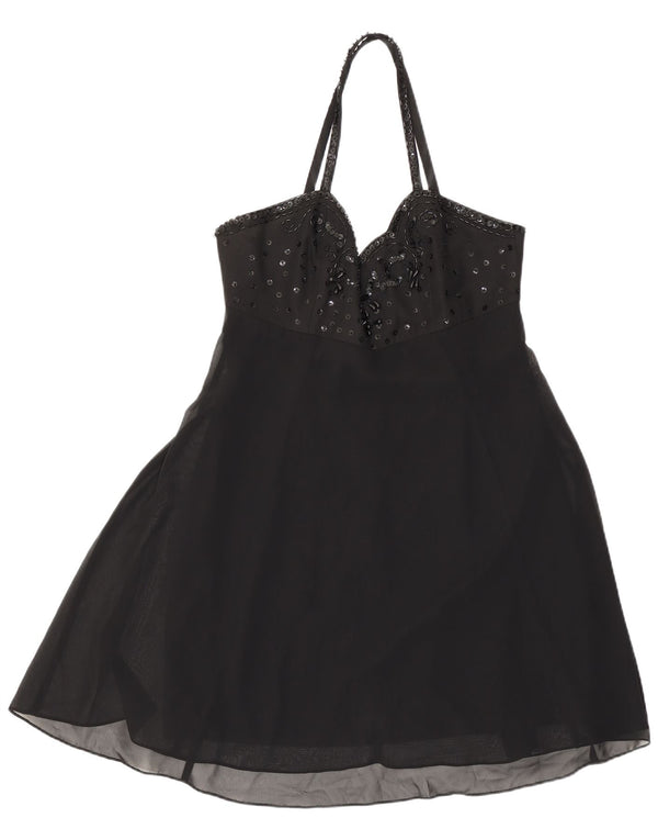 Rochie mini pentru femei Charlotte Halton UK 12 Poliester negru mediu