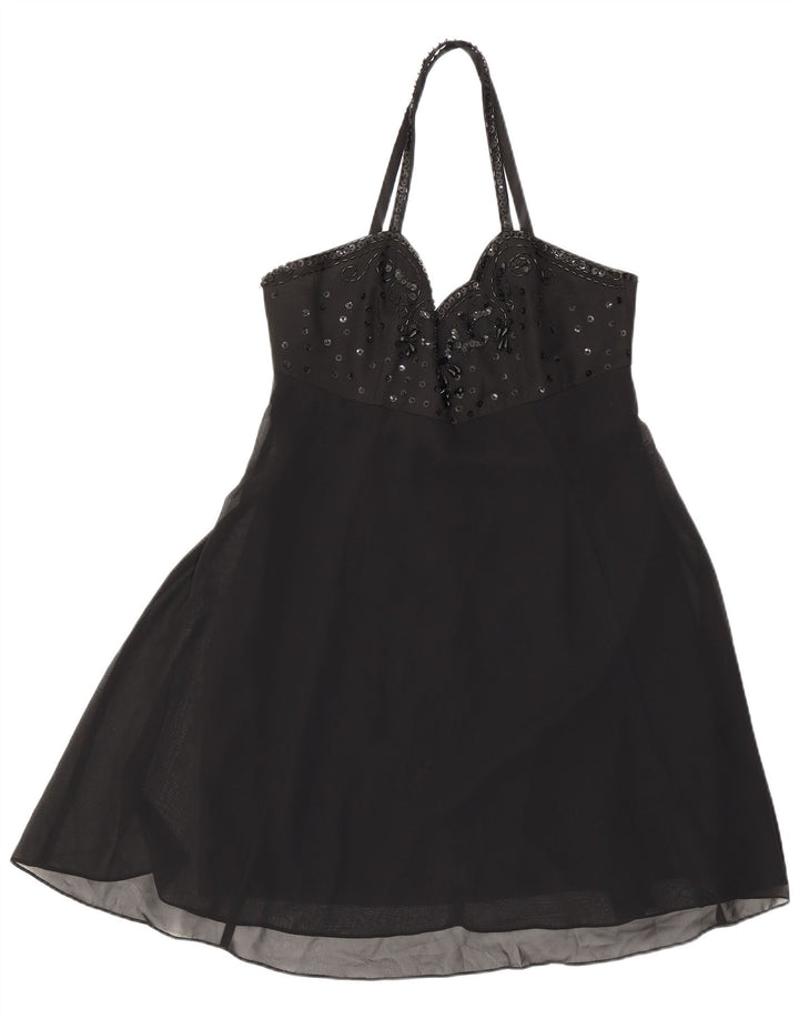 Rochie mini pentru femei Charlotte Halton UK 12 Poliester negru mediu