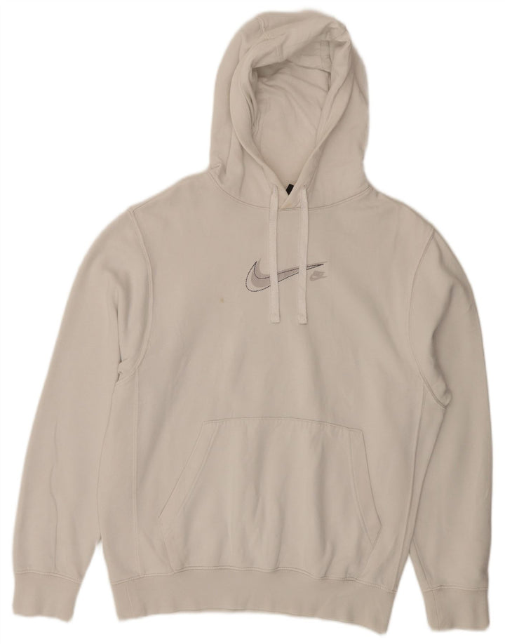 Pulover Nike Grafic pentru bărbați, bumbac mic, alb