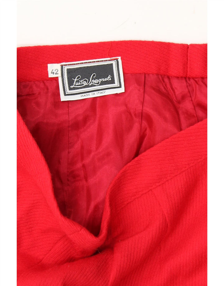 LUISA SPAGNOLI Womens Pencil Skirt IT 42 Medium W28 Red Vintage Luisa Spagnoli and Second-Hand Luisa Spagnoli from Messina Hembry 