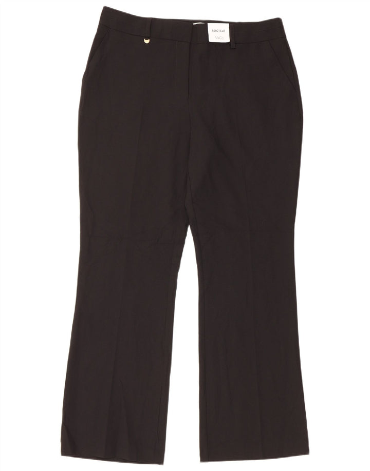 Pantaloni chino Bootcut M&Co pentru femei UK 14 Large W32 L29 Poliester negru
