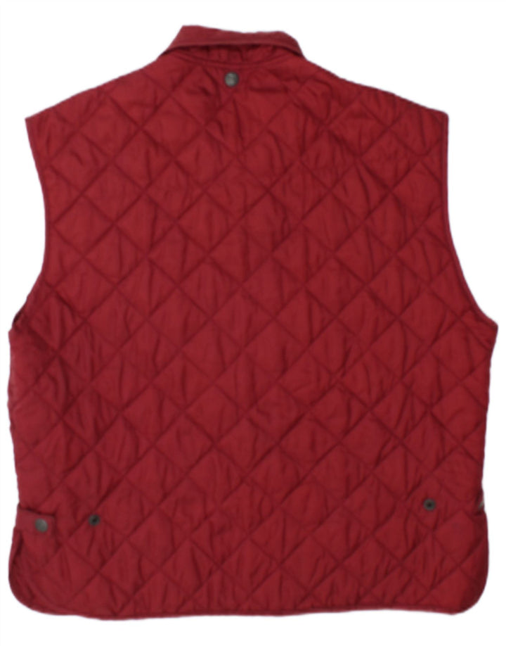 Gilet vintage pentru bărbați matlasat UK 38 Medium Burgundy