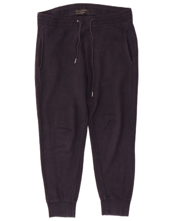 Pantaloni de trening pentru bărbați Zara Pantaloni de jogging mari Bumbac bleumarin