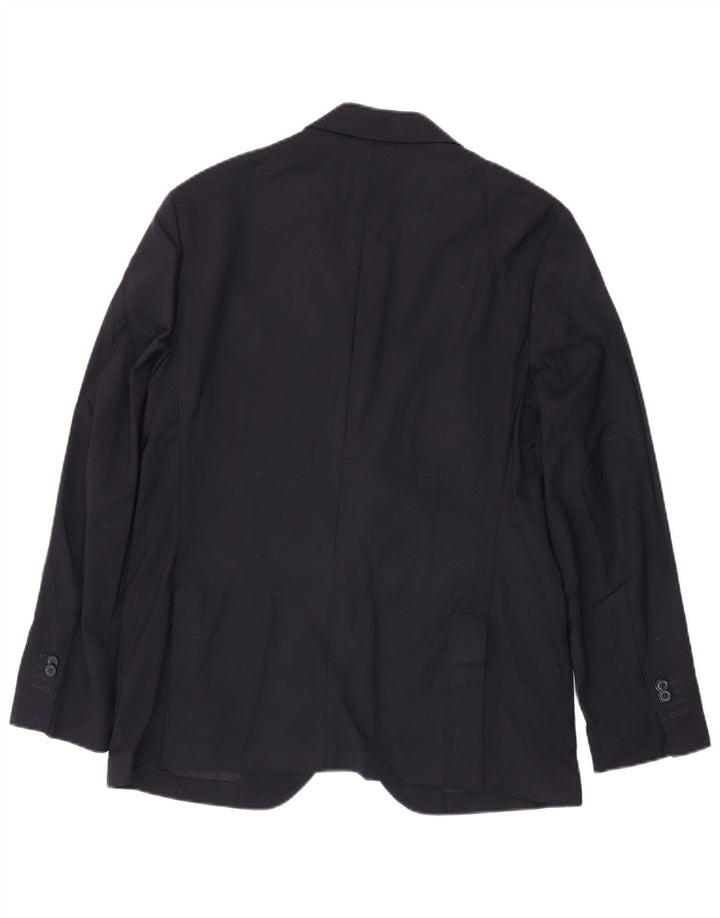 Massimo Dutti Jachetă pentru bărbați cu 2 nasturi UE 52 Lână mare albastru bleumarin
