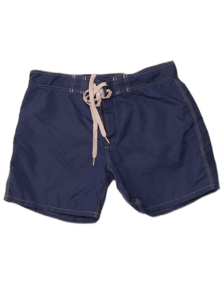 Pantaloni scurți de înot VINTAGE pentru bărbați, medii bleumarin