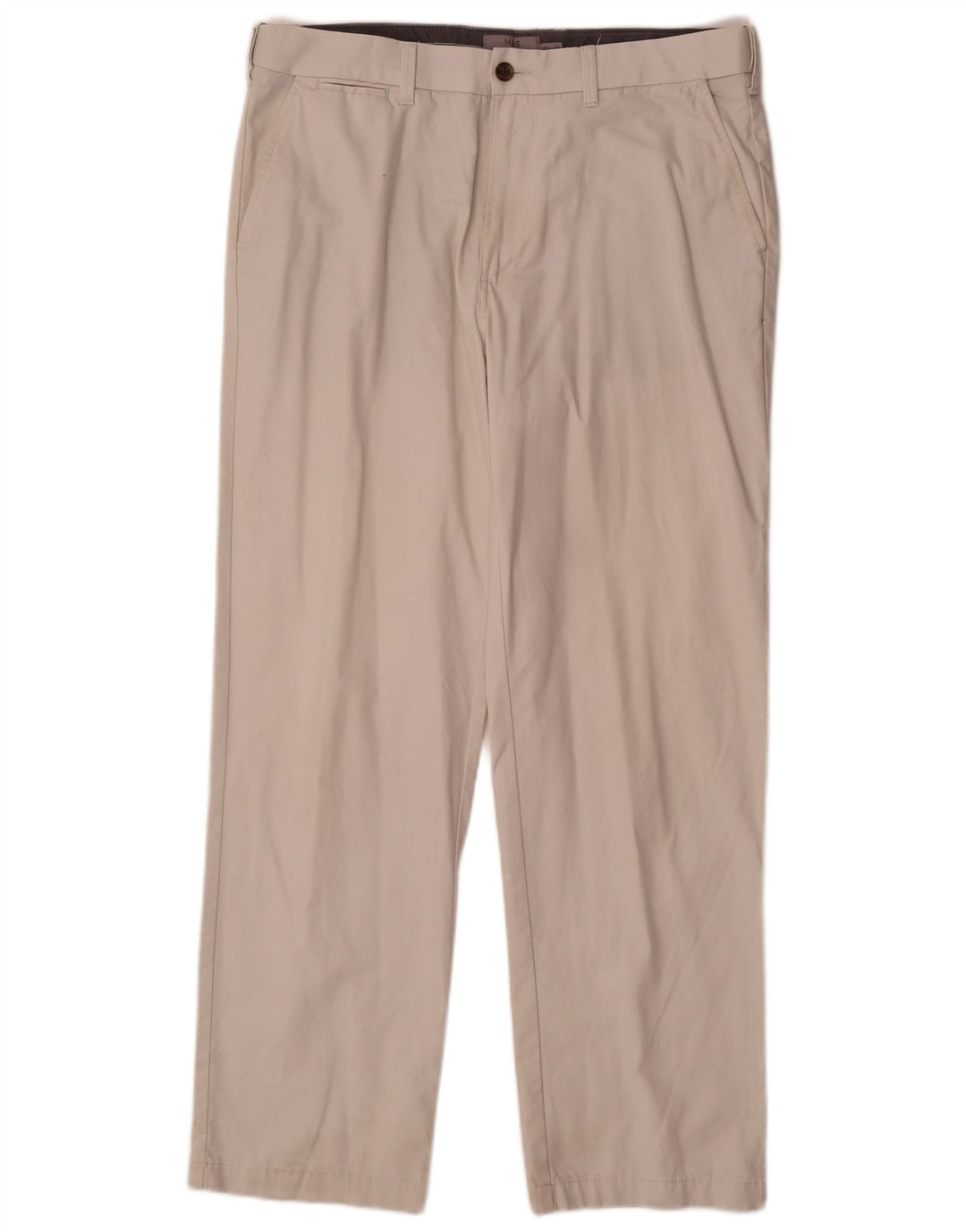 Pantaloni chino obișnuiți, drepti, pentru bărbați Marks & Spencer, W36 L31, alb