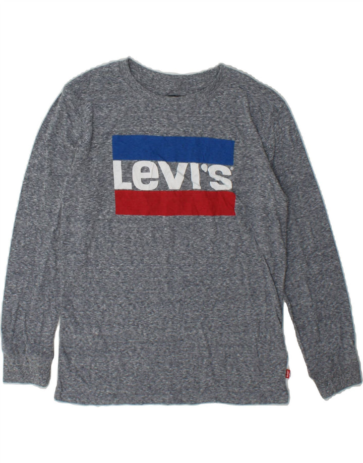 LEVI'S Boys Graphic Top Long Sleeve 12-13 Years Large Grey Cotton Vintage Levi's and Second-Hand Levi's from Messina Hembry 