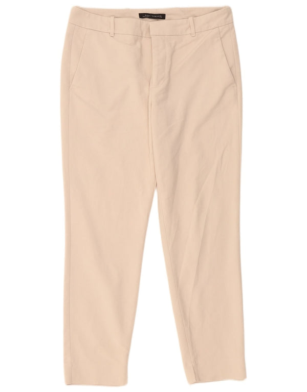 Pantaloni chino slim pentru femei Zara L32 L28 Bej