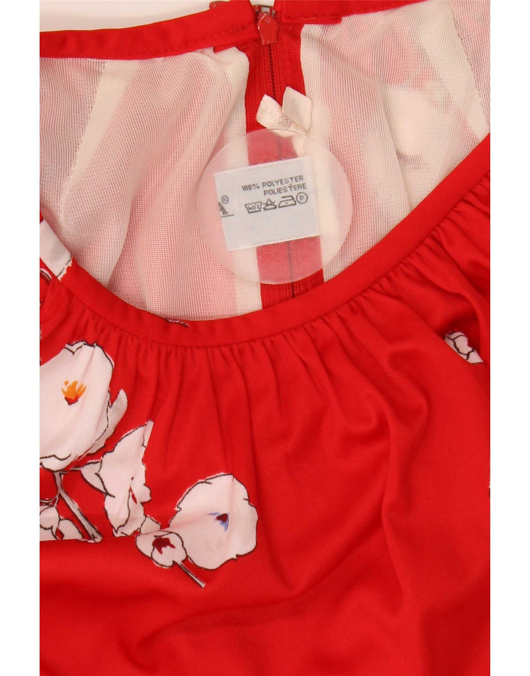 Rochie A-Line Trevira pentru femei IT 40 Poliester Floral Roșu Mic