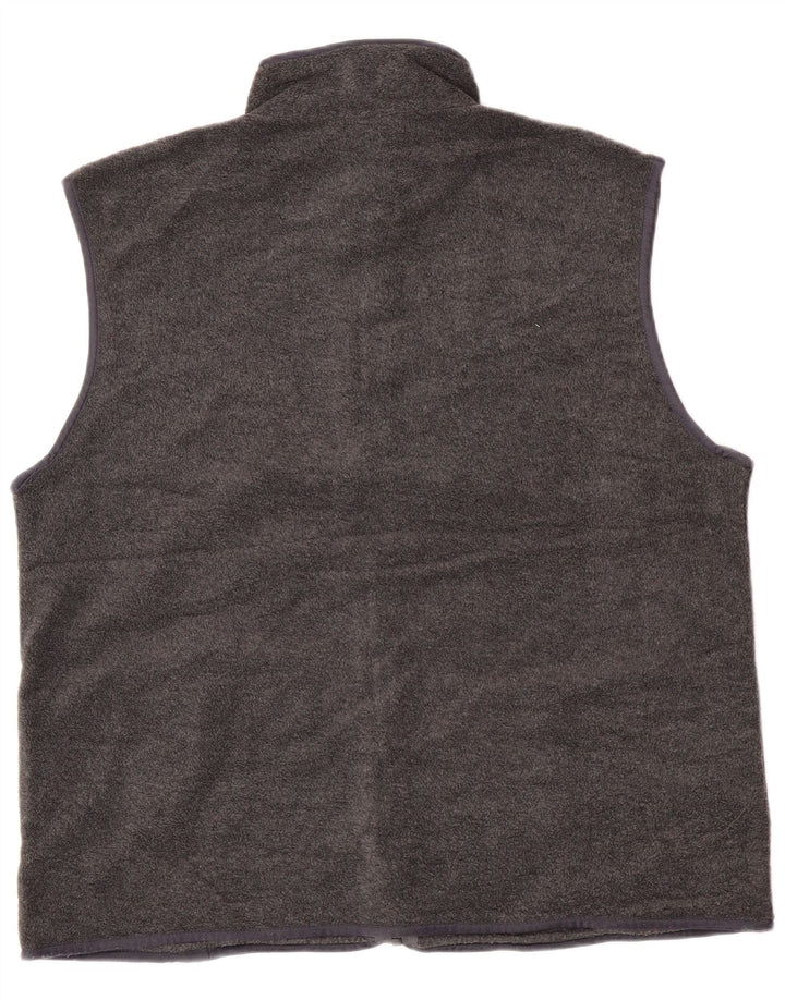 Gilet vintage pentru bărbați din fleece UK 42 XL poliester gri