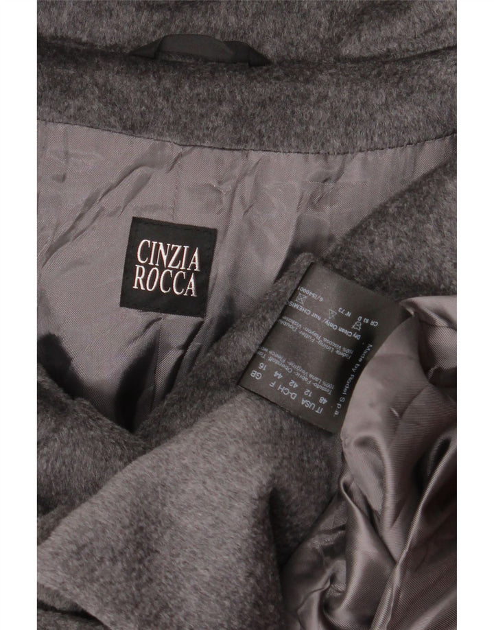 Pardesiu Cinzia Rocca pentru femei UK 16 Lână mare, gri