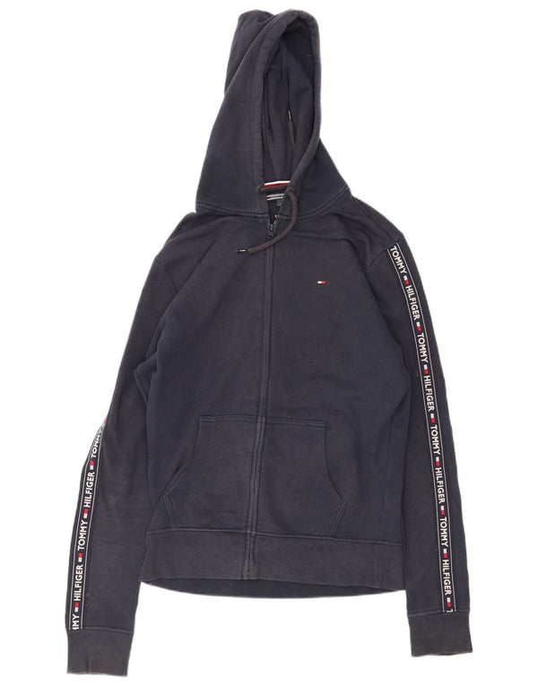 Pulover Tommy Hilfiger pentru damă, cu fermoar, cu capota, Marea Britanie 14 Medium Bleumarin