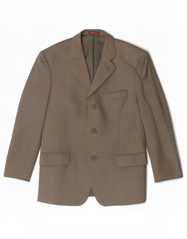 Sacou Marks & Spencer pentru bărbați, cu 3 nasturi, UK 40 Medium Khaki Lână nouă