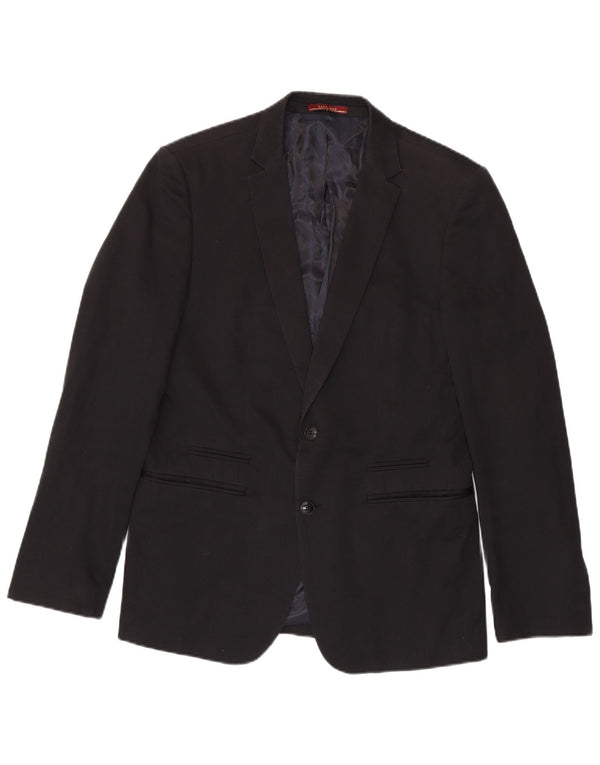 Blazer pentru bărbați Zara cu 2 nasturi EU 50 Bumbac mediu negru