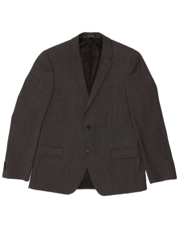 Sacou Tommy Hilfiger pentru bărbați, cu 2 nasturi, UK 42 XL, lână cu carouri gri