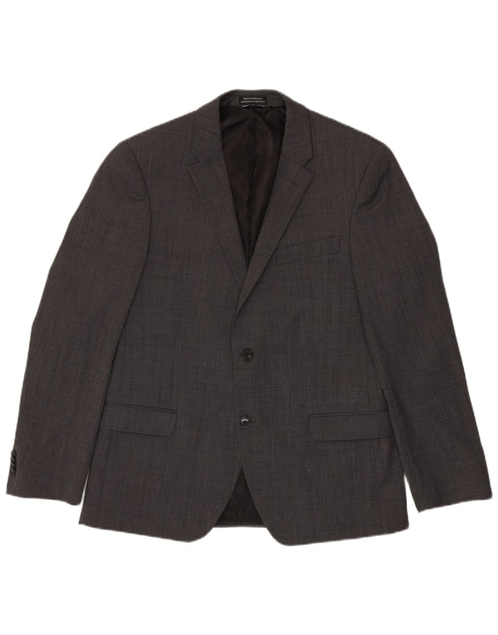 Sacou Tommy Hilfiger pentru bărbați, cu 2 nasturi, UK 42 XL, lână cu carouri gri