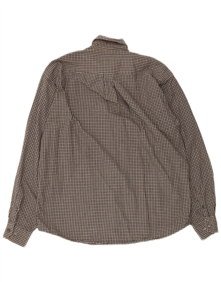 Cămașă de flanel pentru bărbați Sergio Tacchini, bumbac cu carouri, gri mediu