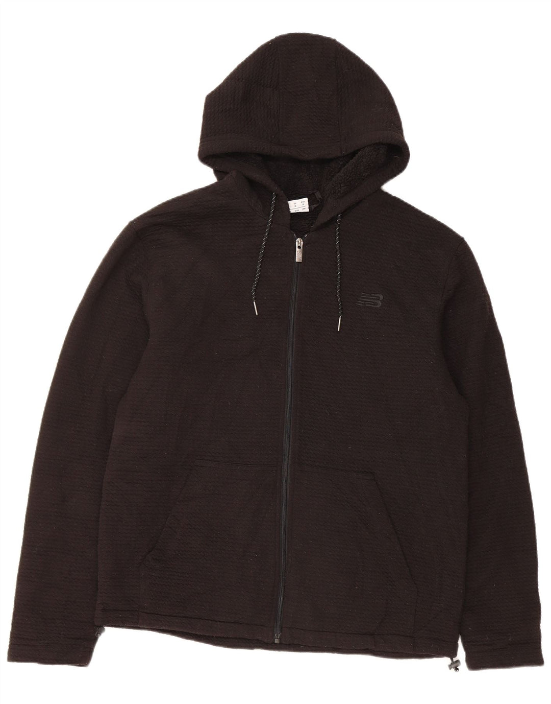 Pulover pentru bărbați New Balance Sherpa, cu fermoar, poliester mediu negru