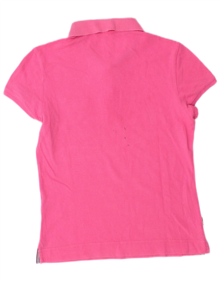Tricou polo Adidas pentru femei UK 12, bumbac roz mediu