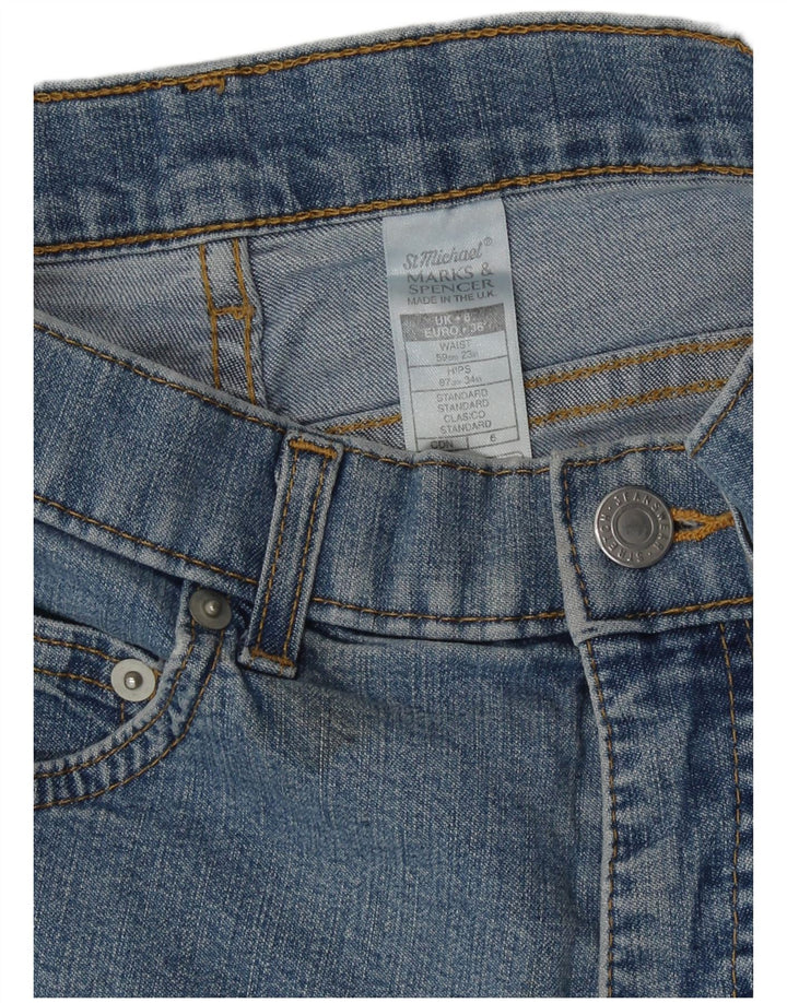Marks & Spencer Pantaloni scurți din denim pentru femei UK 8 Small W23 Blue Bumbac