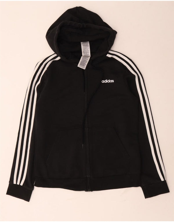 Pulover Adidas pentru femei, cu fermoar, bumbac, negru, Marea Britanie 12/14