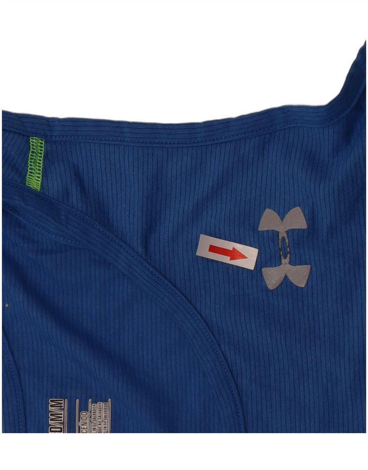 Vestă Under Armour Heat Gear pentru bărbați, mediu albastru, cu dungi