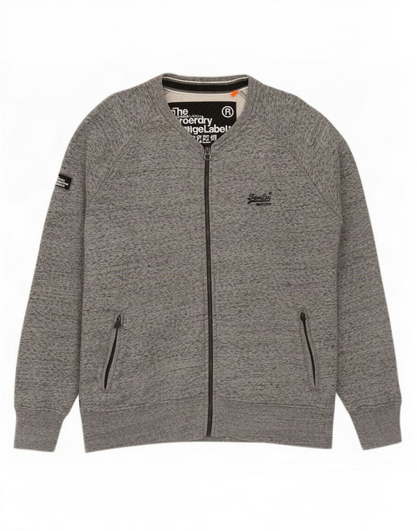 Jachetă de trening pentru bărbați Superdry, 2XL, bumbac cu pete gri