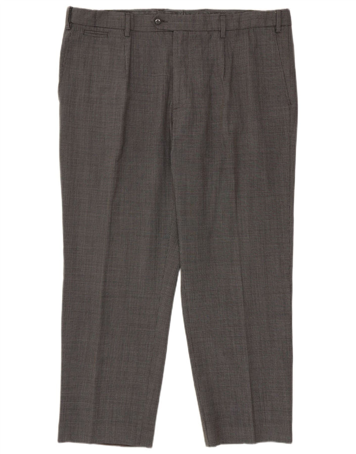 Pantaloni de costum pentru bărbați Marks & Spencer, cu tăiere obișnuită, L42 L29, picior de gală negru