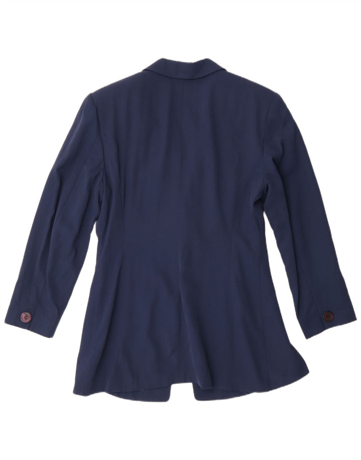 Jachetă Blazer Vintage Femei 1 Buton IT 44 Medium Bleumarin Acetat