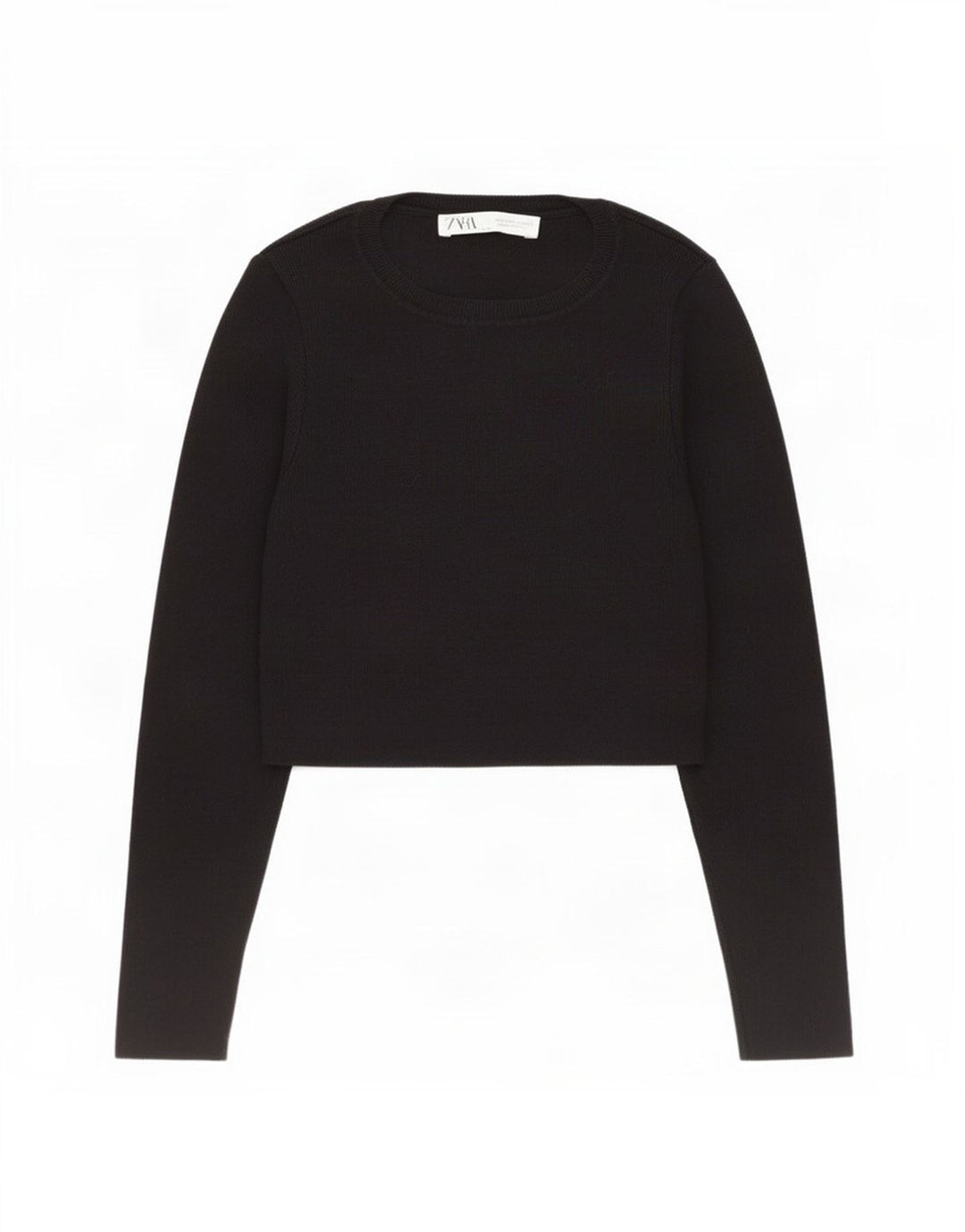 Pulover pentru femeie cu decolteu cu barca Zara UK 12 Medium Negru