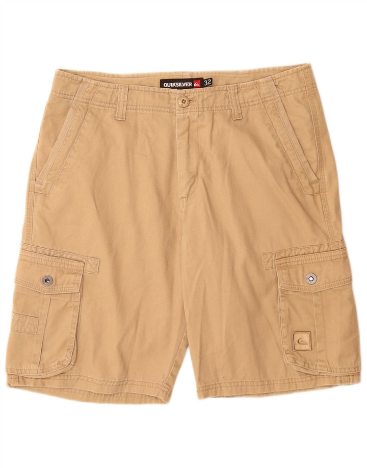 Pantaloni scurți cargo QUIKSILVER pentru bărbați W32 bumbac mediu bej