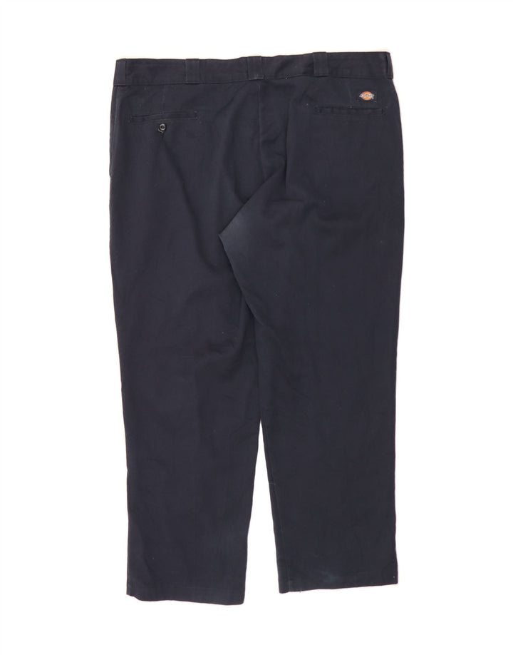 DICKIES Mens Straight Chino Trousers W44 L30 Navy Blue Polyester Vintage Dickies and Second-Hand Dickies from Messina Hembry 