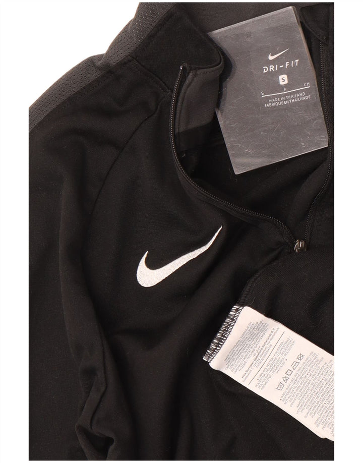 Top de trening Nike Dri Fit Pullover pentru femei UK 10 Small Black Colorblock