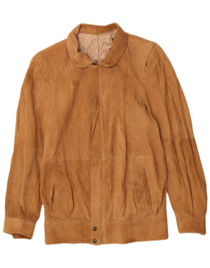 Jachetă vintage pentru bărbați din piele intoarsa IT 46 Small Beige